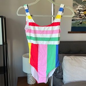 Onia NWT Kelly One Piece Size Medium in Rainbow Stripe